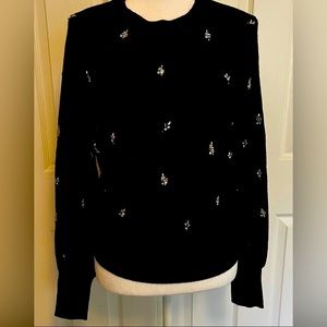 New with tags Halogen Black Embellished Sweater Size XL